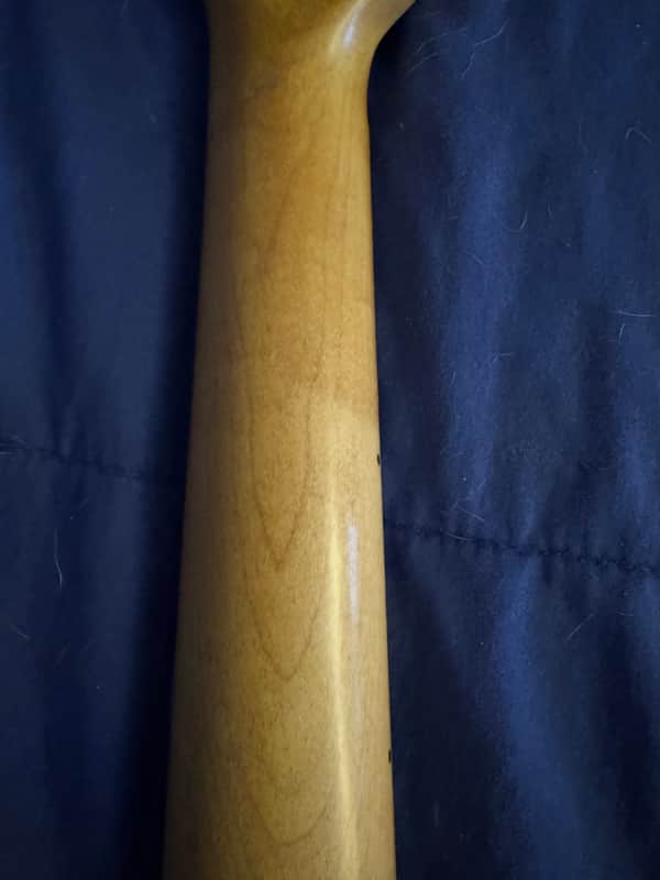 1972 Fender Mustang Neck Rosewood - neck back volute area - Pauls Guitar Hideout