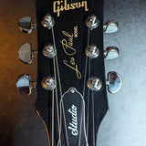 2019-2024 Gibson Les Paul Studio Wine Red - headstock front with logo - Pauls Guitar Hideout