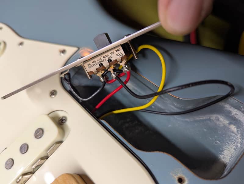 2017-2019 Fender American Professional Jaguar - rhythm circuit switch wiring detail - Pauls Guitar Hideout