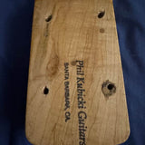 80s Phil Kubicki Bass Neck Rosewood - neck heel with Phil Kubicki stamp - Pauls Guitar Hideout