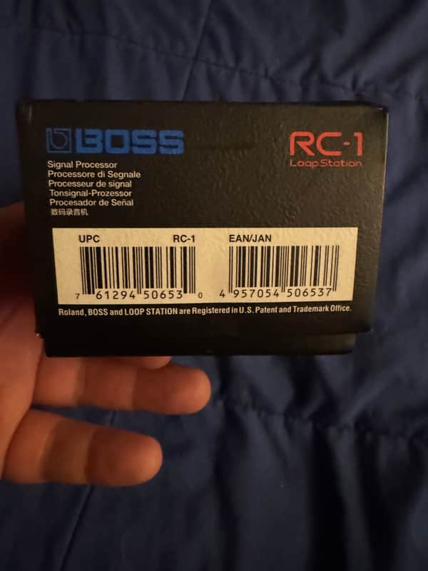 Boss RC-1 Loop Station - box bottom with barcodes - Pauls Guitar Hideout