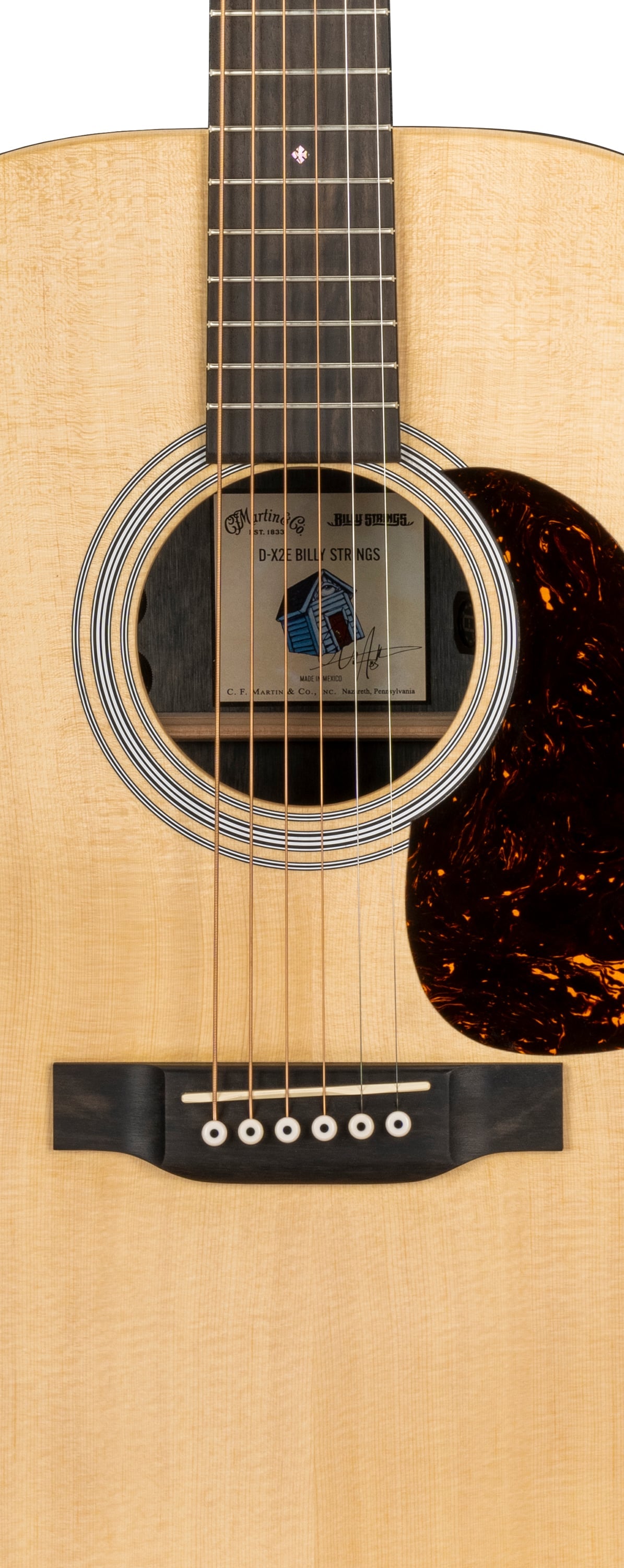 Martin D-X2E Billy Strings signature, Brazilian rosewood pattern HPL