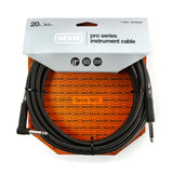 MXR DCIX20R Pro Series instrument cable, 20 feet, right angle to straight quarter-inch