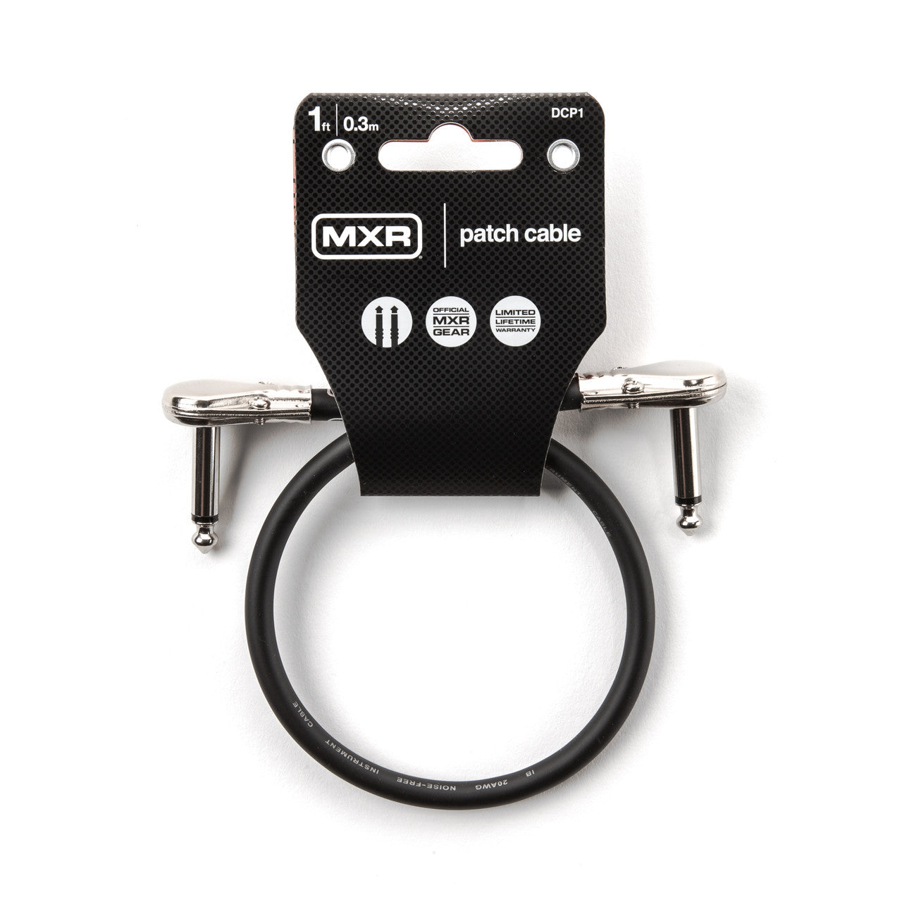 MXR DCP1 patch cable, 1 foot, right angle to right angle