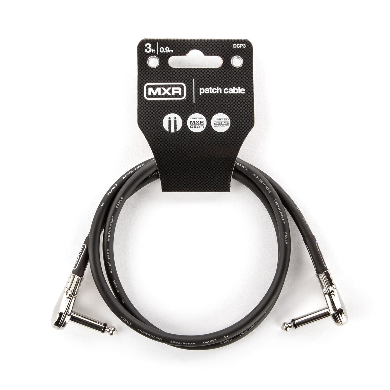 MXR DCP3 patch cable, 3 feet, right angle to right angle