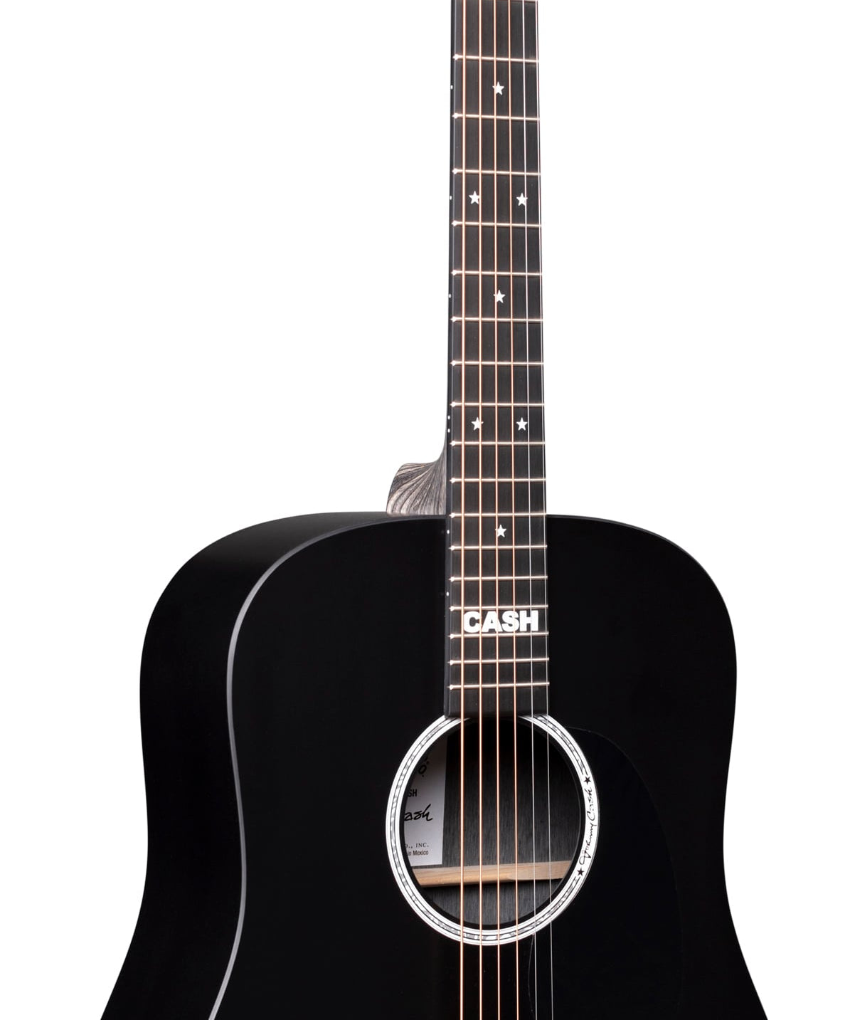 Martin DX Johnny Cash signature, Jett Black HPL