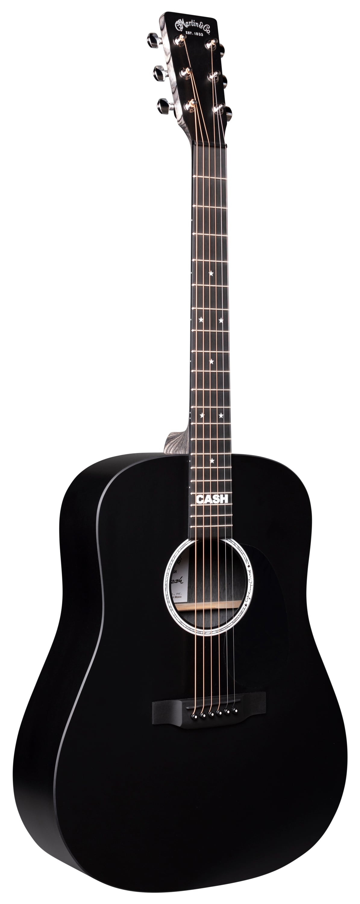 Martin DX Johnny Cash signature, Jett Black HPL