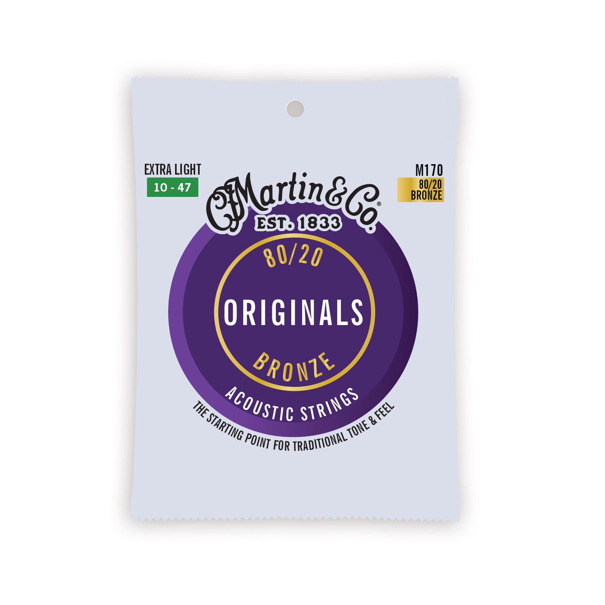 Martin The Original M170 80/20 bronze strings extra light package