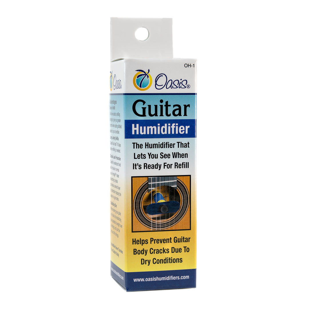 Oasis OH-1 Guitar Humidifier retail box, front of package