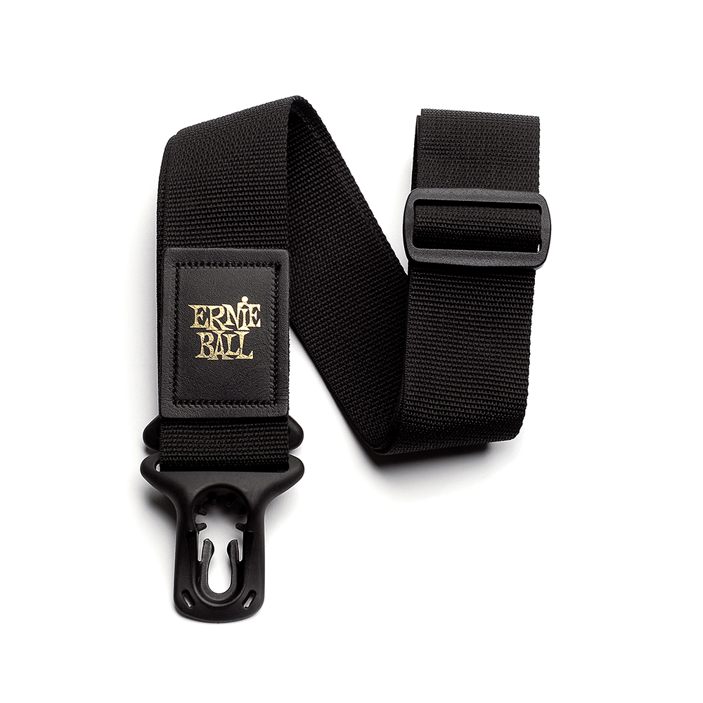 Ernie Ball Polylock locking guitar strap in black