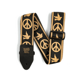 Ernie Ball Classic Jacquard guitar strap, Peace Love Dove woven pattern