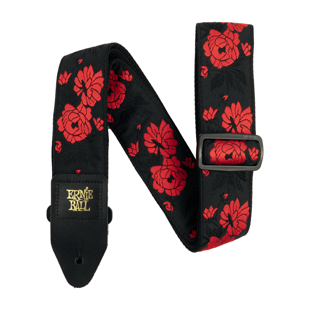 Ernie Ball Classic Jacquard guitar strap, Tango Rose woven pattern