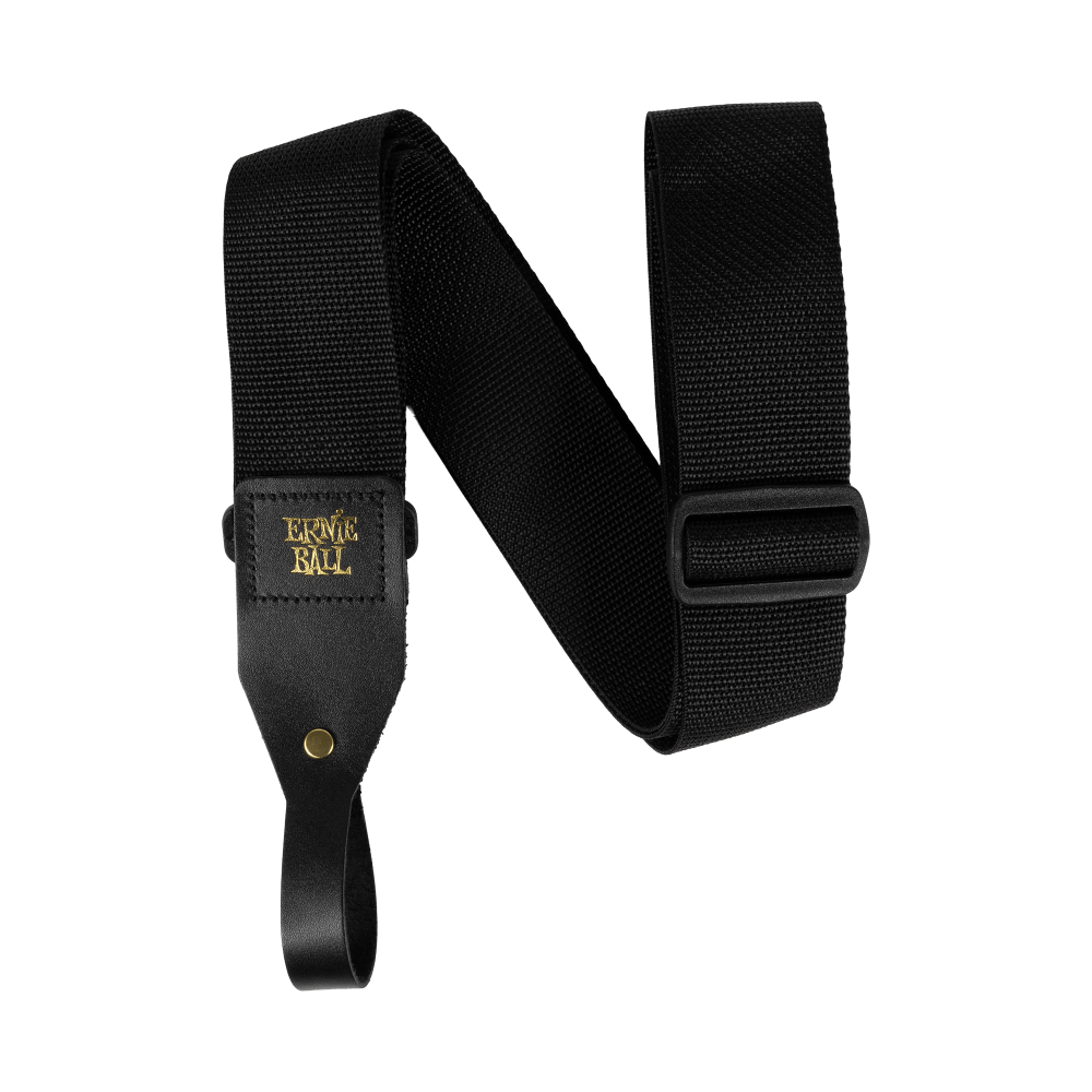 Ernie Ball Polypro acoustic guitar strap in black