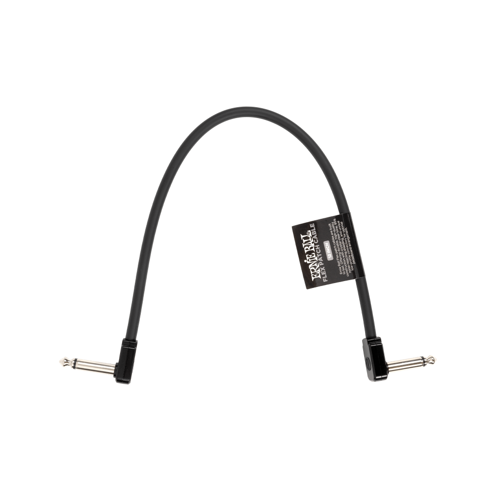 Ernie Ball Flex patch cable, 12 inch, black