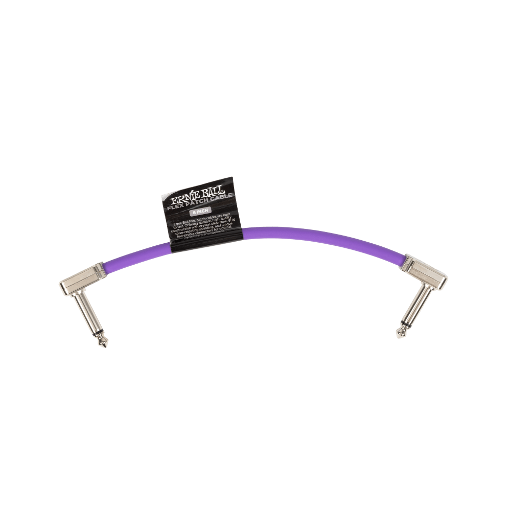 Ernie Ball Flex patch cable, 6 inch, purple