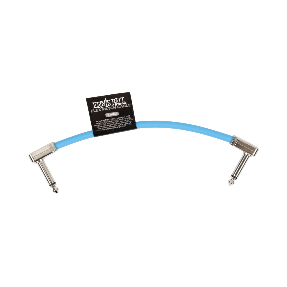 Ernie Ball Flex patch cable, 6 inch, blue