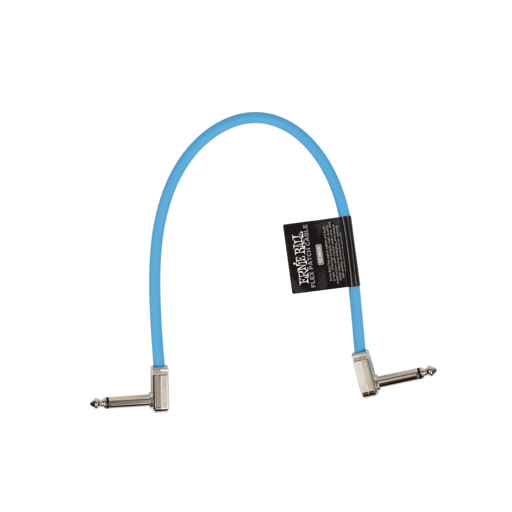 Ernie Ball Flex patch cable, 12 inch, blue
