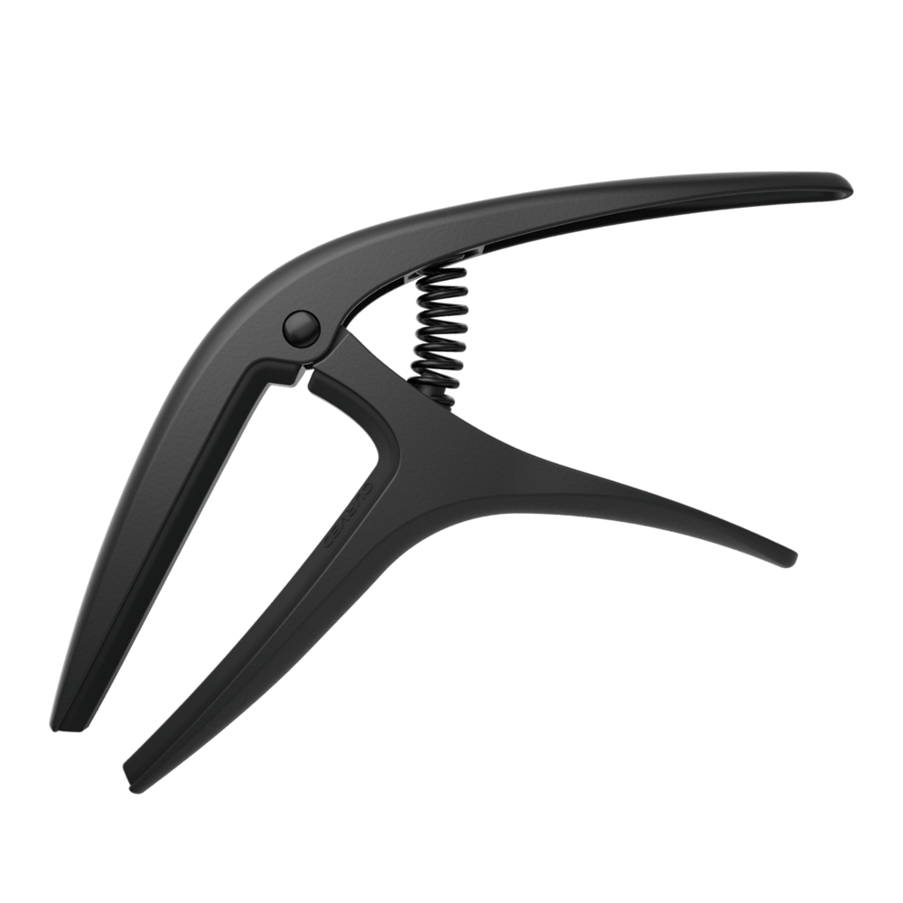 Ernie Ball Axis dual radius guitar capo in black