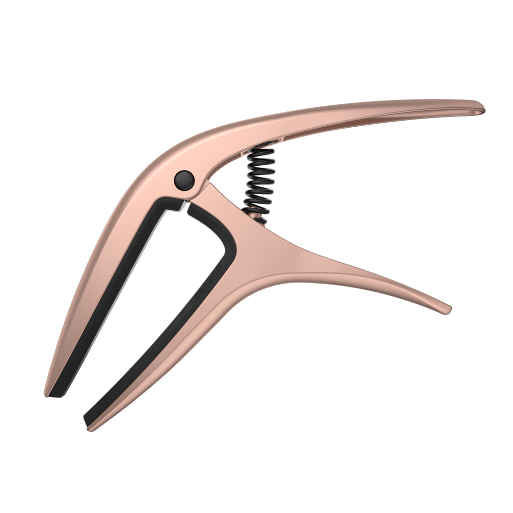 Ernie Ball Axis dual radius guitar capo in rose gold
