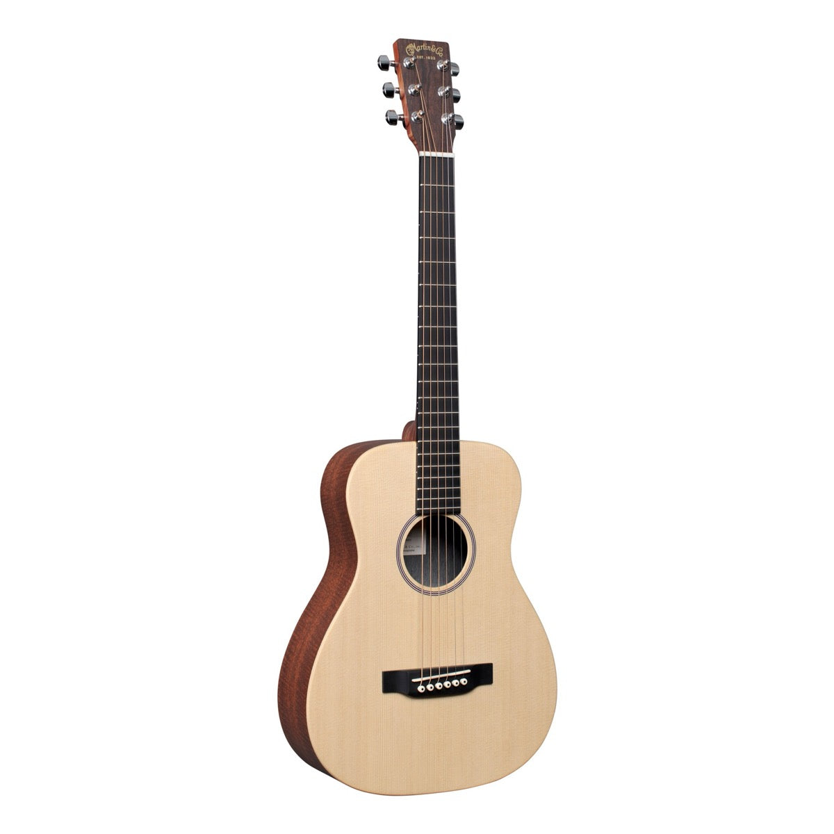 Martin LX1E Little Martin acoustic-electric guitar, mahogany pattern, hero view