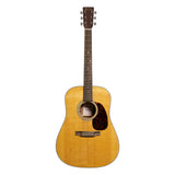 Martin D-13E Retro Walnut Road Series dreadnought, full front view, gloss spruce top with aging toner