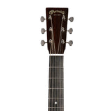 Martin J-16E headstock with nickel open gear tuners