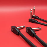 Pig Hog PHLSK3BK - Lil' Pigs Low Profile Patch Cables, 3 ft 2-Pack Black, additional view