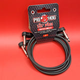 Pig Hog PHLSK2BK - Lil' Pigs Low Profile Patch Cables, 2 ft 2-Pack Black, additional view