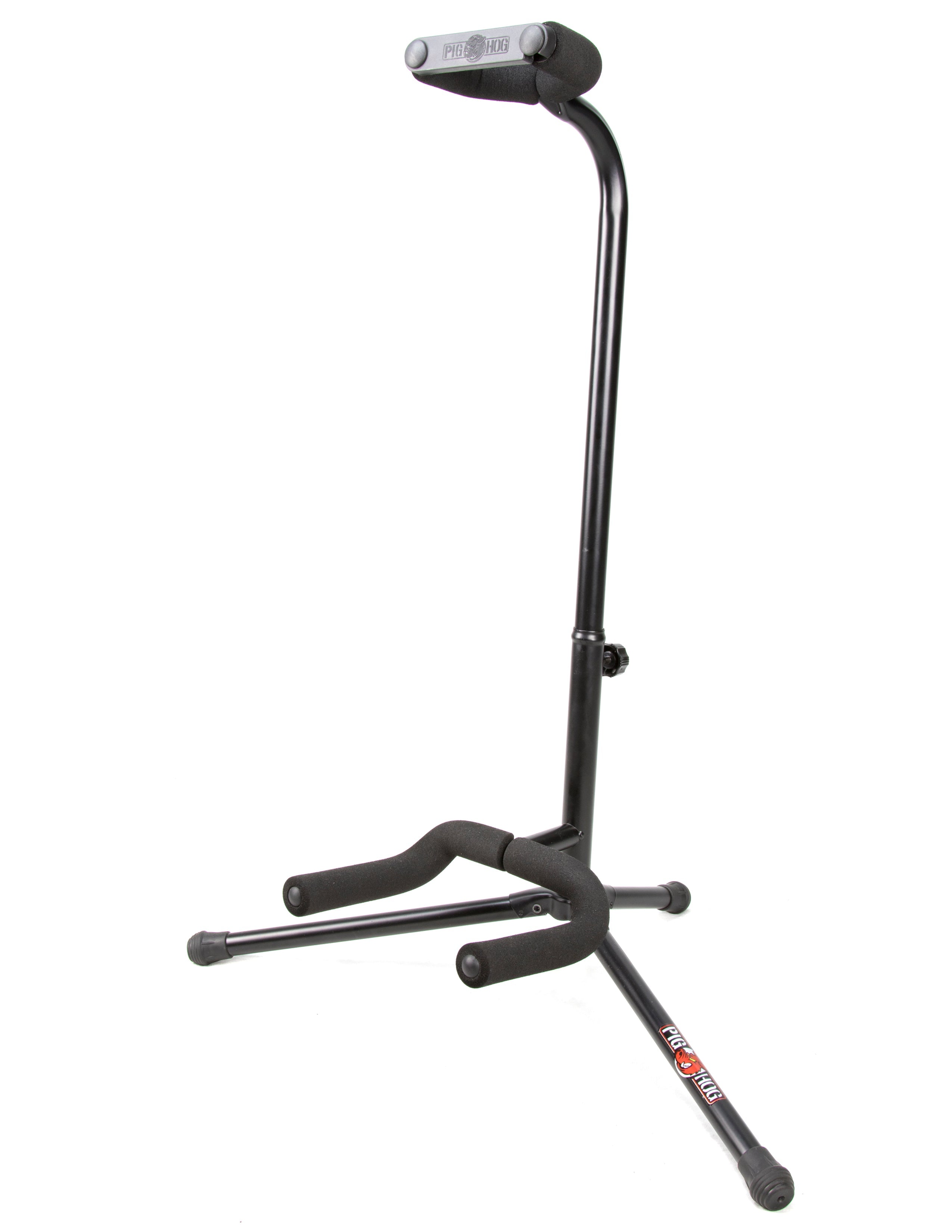 Pig Hog PHGS-BK guitar stand, three-quarter angle showing the A-frame legs