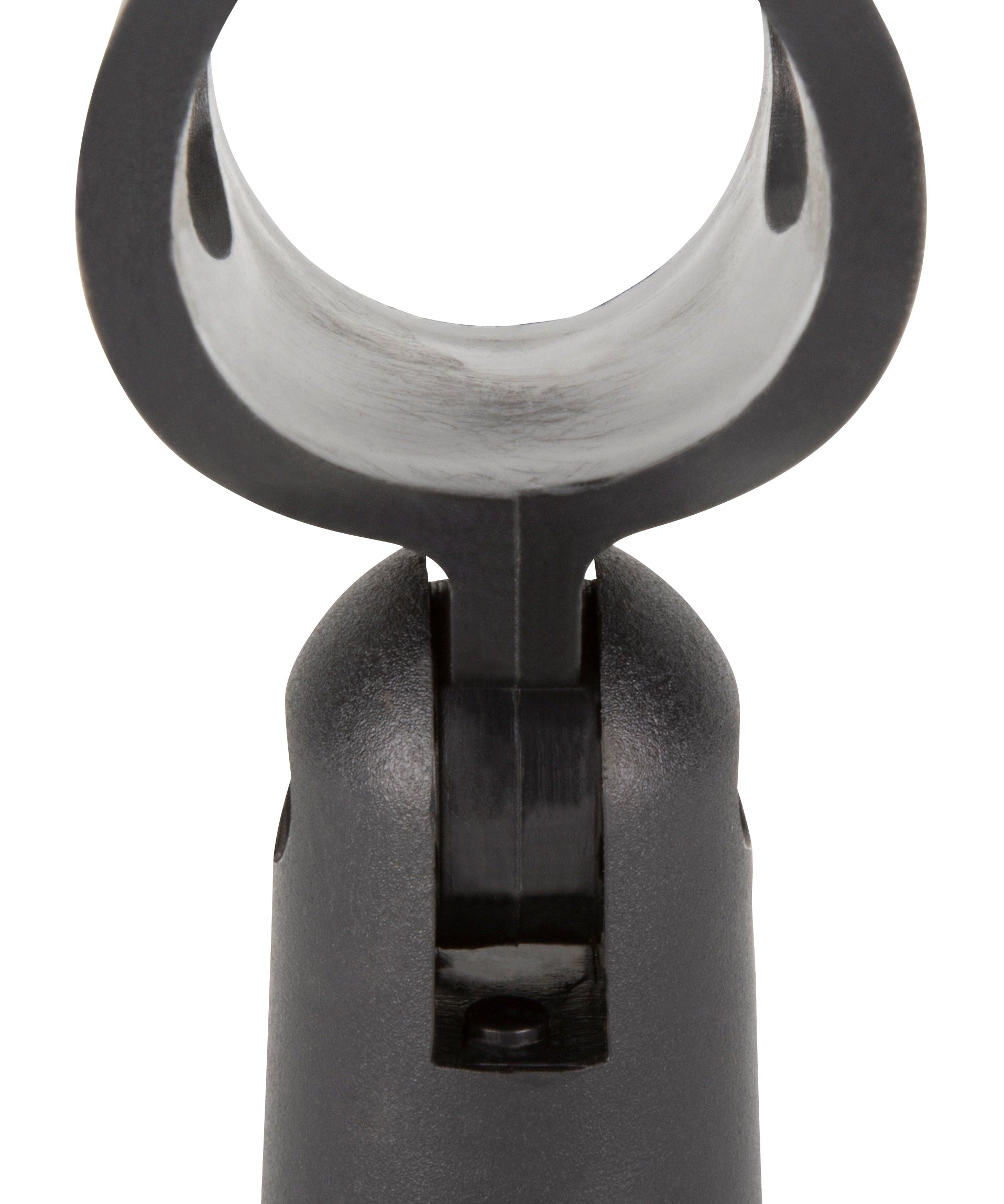 Pig Hog PHMCST mic clip, side profile showing the collar and swivel