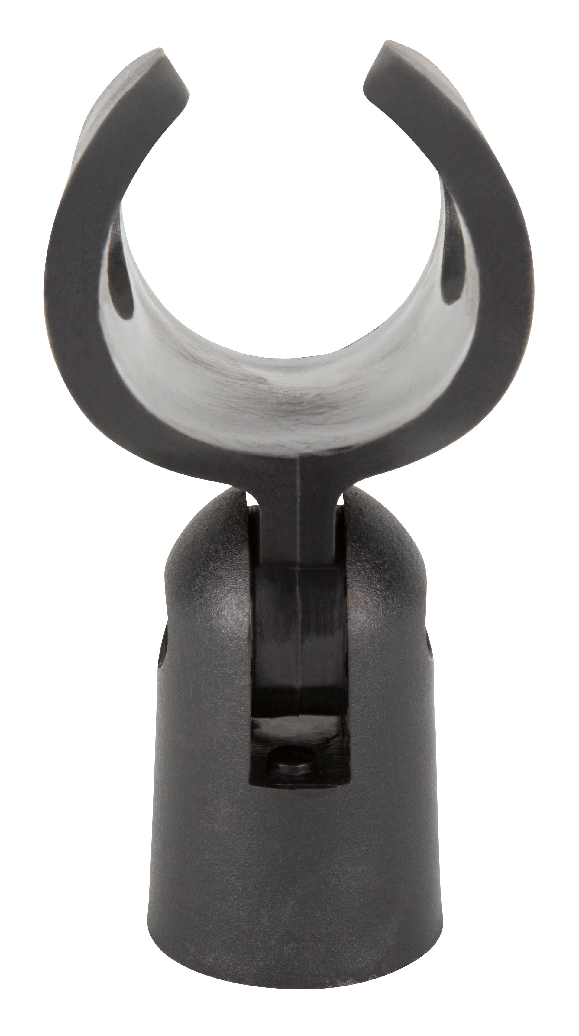 Pig Hog PHMCST mic clip, side profile showing the collar and swivel