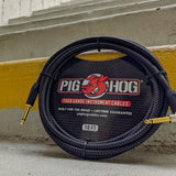 Pig Hog PCH10BKR - Black Woven Instrument Cable, 10 ft Right Angle, additional view 2