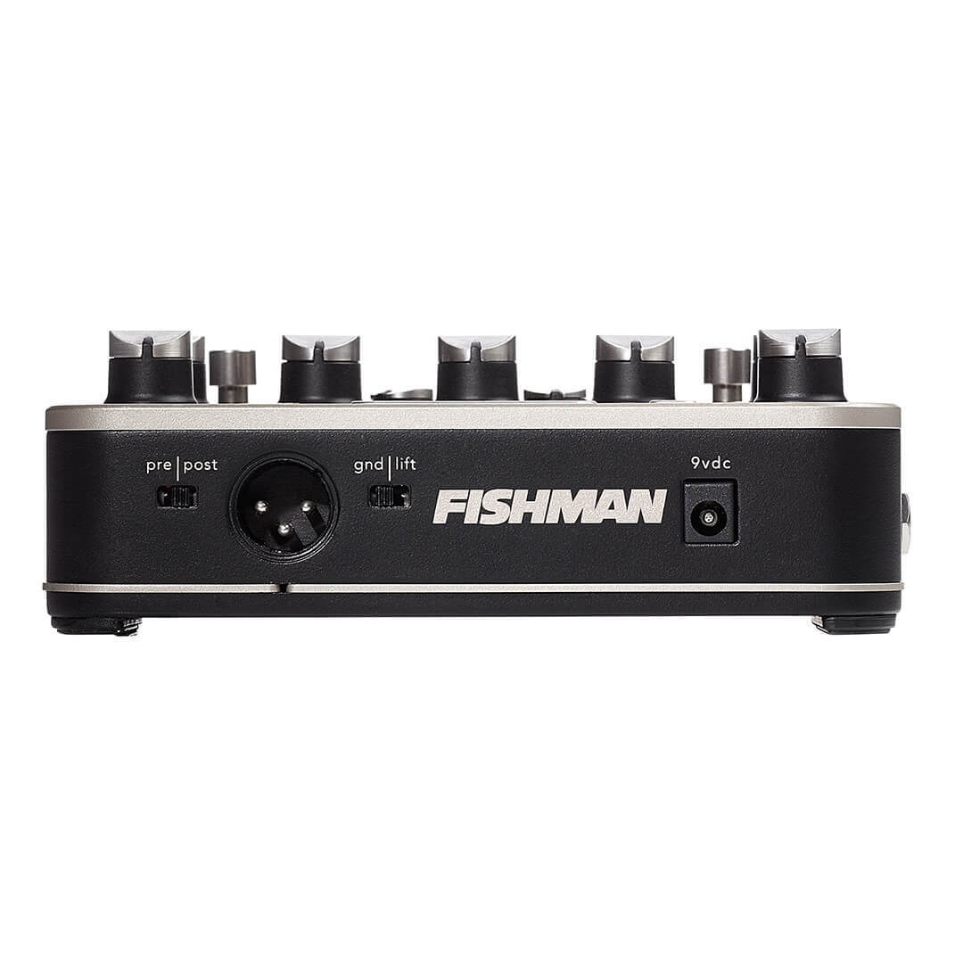 Fishman Platinum Pro EQ pedal, back panel showing the balanced XLR DI output and ground lift