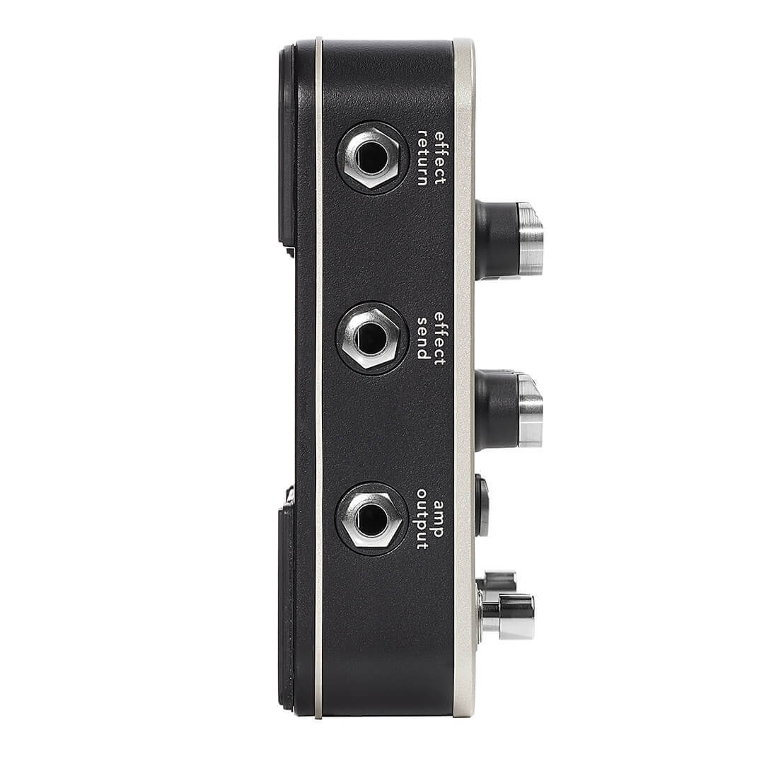 Fishman Platinum Pro EQ pedal, left side showing the trim and boost level controls
