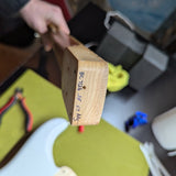 PRS Fiore Mark Lettieri — neck heel stamp with bench tracking marks visible — Paul's Guitar Hideout, Glens Falls NY