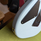 PRS Fiore Mark Lettieri Signature — headstock detail with custom Fiore truss rod cover — Paul's Guitar Hideout, Glens Falls NY