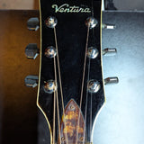 Ventura V-200S jumbo acoustic, cherry sunburst — headstock front