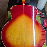 Ventura V-200S jumbo acoustic, cherry sunburst — back of body detail