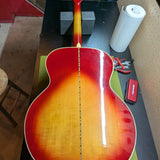 Ventura V-200S jumbo acoustic, cherry sunburst — full back