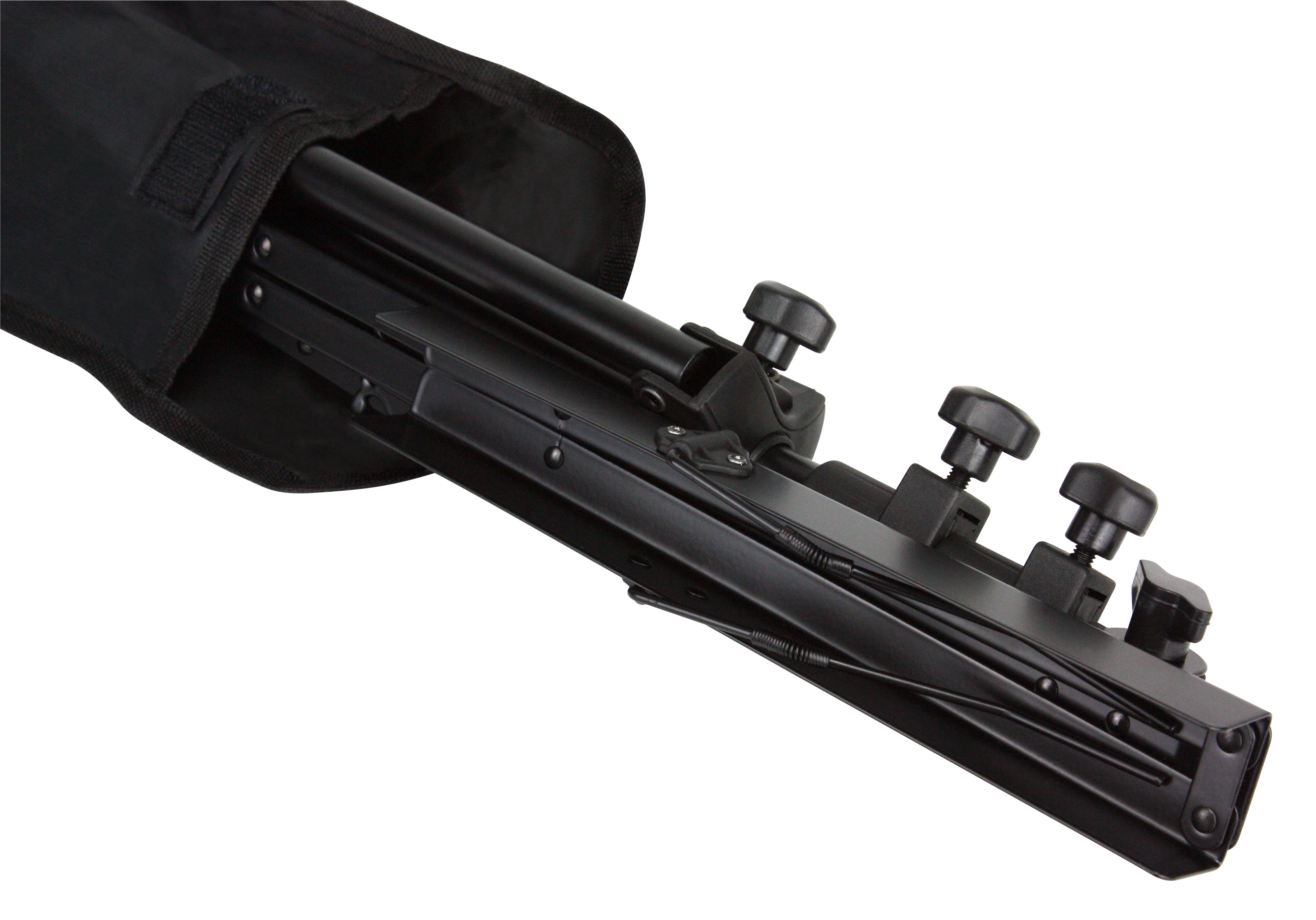Strukture SMS1X stand being slid into the carry bag
