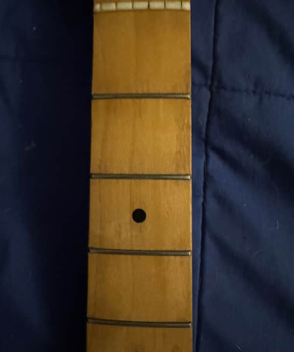 1980 Ibanez Blazer Maple - fretboard upper frets close-up - Pauls Guitar Hideout