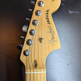 2017-2019 Fender American Professional Jaguar - headstock front with Jaguar logo - Pauls Guitar Hideout