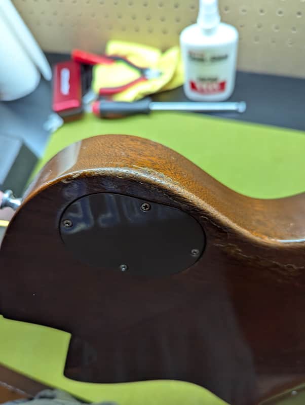 1977-1979 Gibson Les Paul Special 55 Reissue - neck joint back close-up - Pauls Guitar Hideout