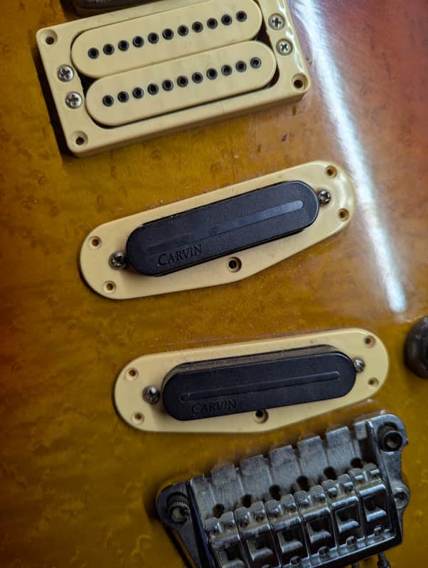 1983-1984 Ibanez RS505-CS Roadstar II Deluxe - Carvin single coil pickups close-up - Pauls Guitar Hideout