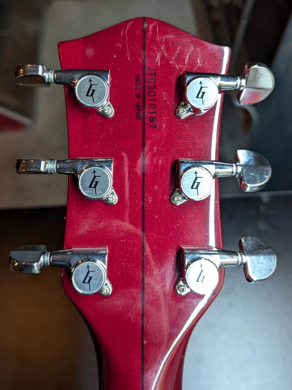 2003-2006 Gretsch G6119 Tennessee Rose - headstock back with serial number - Pauls Guitar Hideout