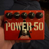 2021 MXR Tom Morello Power 50 Overdrive - top view with knobs and controls - Pauls Guitar Hideout