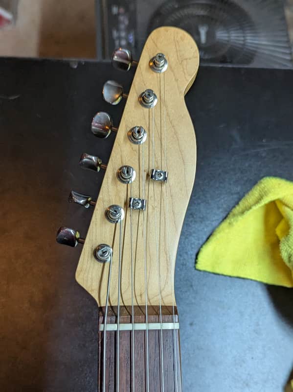 WD Partscaster Telecaster - headstock front with tuners - Pauls Guitar Hideout