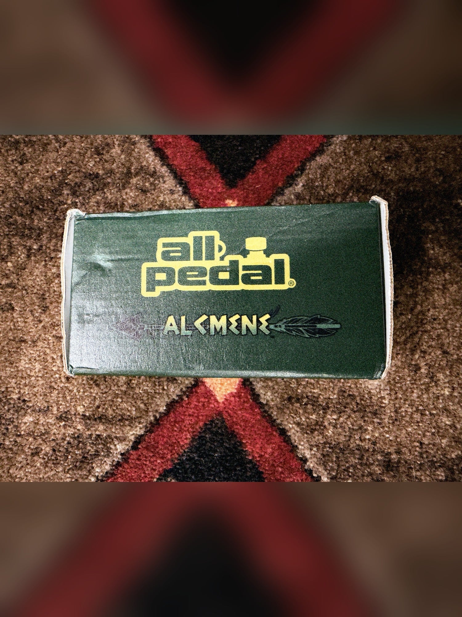 AllPedal Alcmene Overdrive, green: green box printed with the AllPedal logo and the Alcmene name