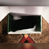 AllPedal Alcmene Overdrive, green: open box with a black drawstring bag inside