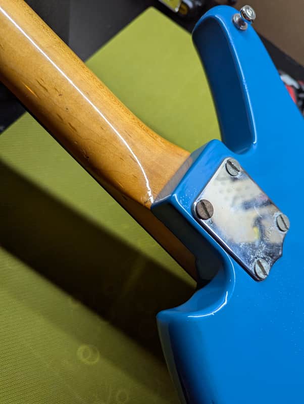 1968 Yamaha SG-3C - neck joint and plate close-up - Pauls Guitar Hideout